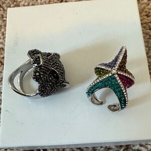 Silver Panther and Starfish Rings